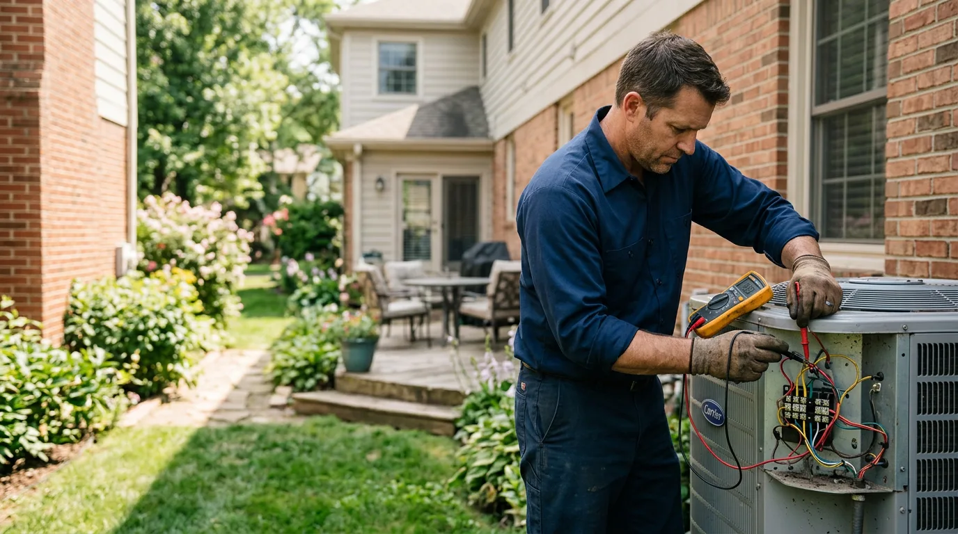 HVAC technician working near San Jacinto, CA